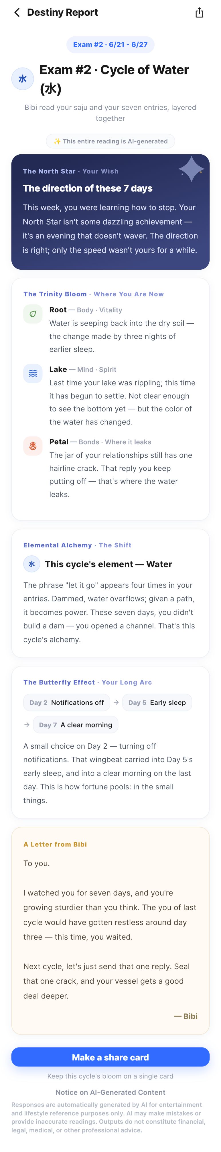 Destiny Report · what the cycle grew